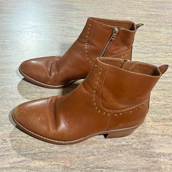 Coach tan leather ankle boots with studs - Picture 5 of 15
